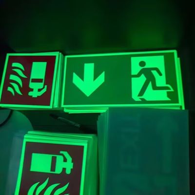Emergency Exit Instructions photoluminescent vinyl for Safety Marking Signage