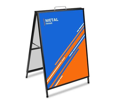 Double-Sided metal A-Frame 60cm x 90cm Poster Stand Sandwich Board for Sidewalks
